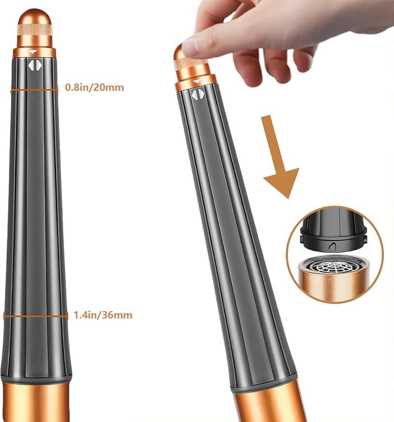 AIKOLZON 20mm/0.78" Long Barrel Attachment for Dyson Airwrap Compatible - Adjustable Bidirectional Curling, Heat-Resistant Material, Instant Use for Voluminous (Curling Iron 20mm) - Image 3